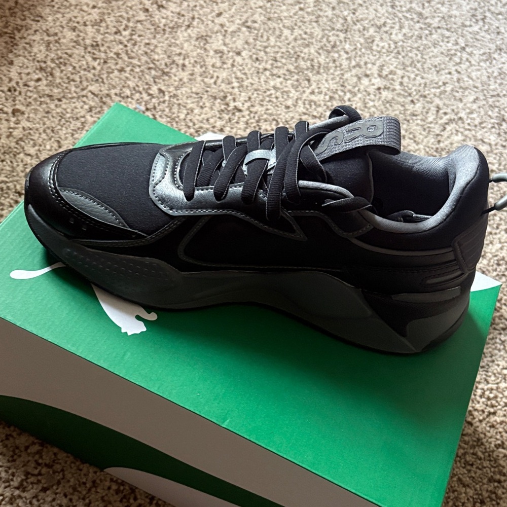 Puma Charcoal and Jet Black Athletic Shoes